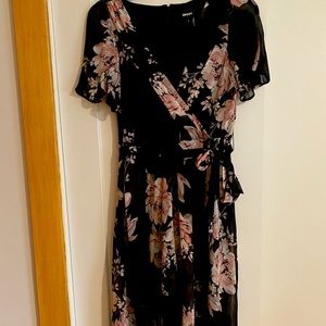 DKNY floral midi dress